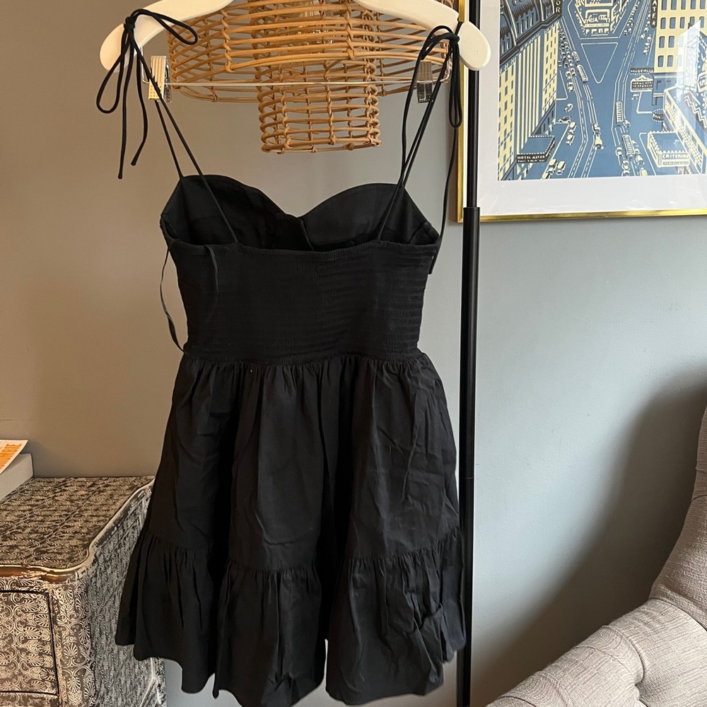 STAUD Black Dress with Red Label